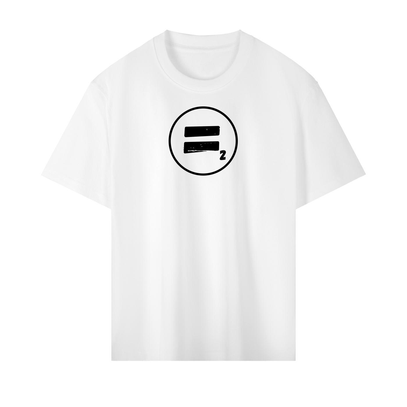 Equal2 Front Logo Drop Shoulder t-shirt in White